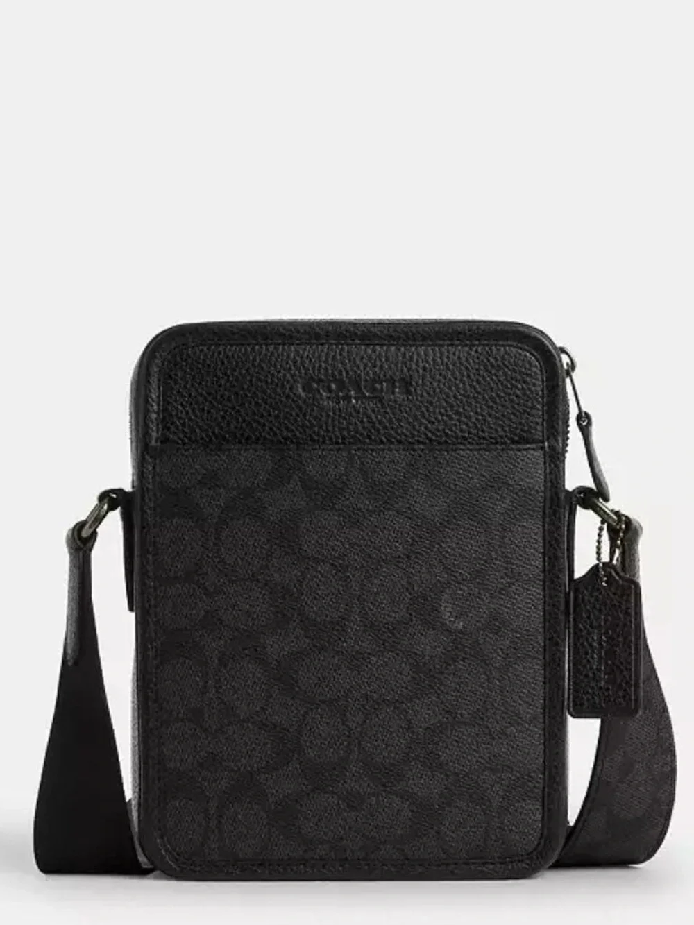 Coach Men’s Black Signature Canvas Messenger Crossbody - Picture 1 of 3